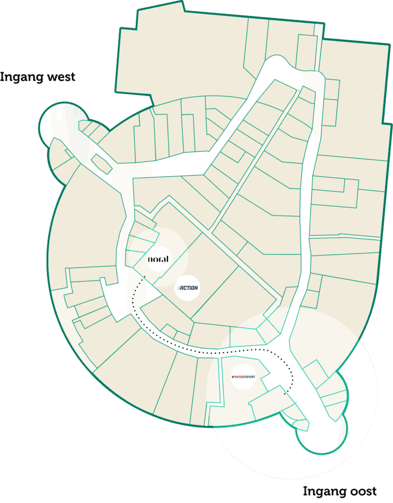 Plattegrond Fase 1: Zone Intersport / Norah (vanaf Q3 2025)